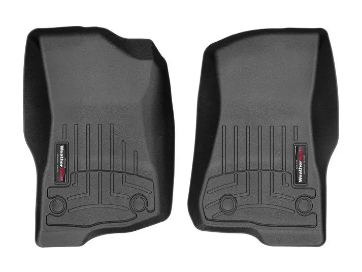 Weathertech® • 4413131 • FloorLiner • Molded Floor Liners • Black • First Row • Jeep Gladiator 20-23 / Wrangler JL 2-door 18-23, Unlimited 4-door 18-23, Unlimited Rubicon 392 22-23