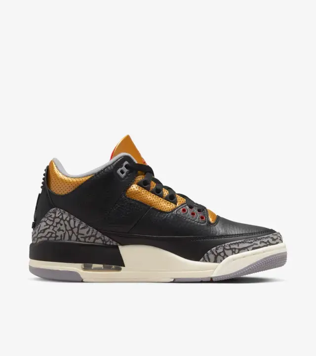 WMNS Air Jordan 3 Retro Black Fire Red Metallic Gold CK9246-067