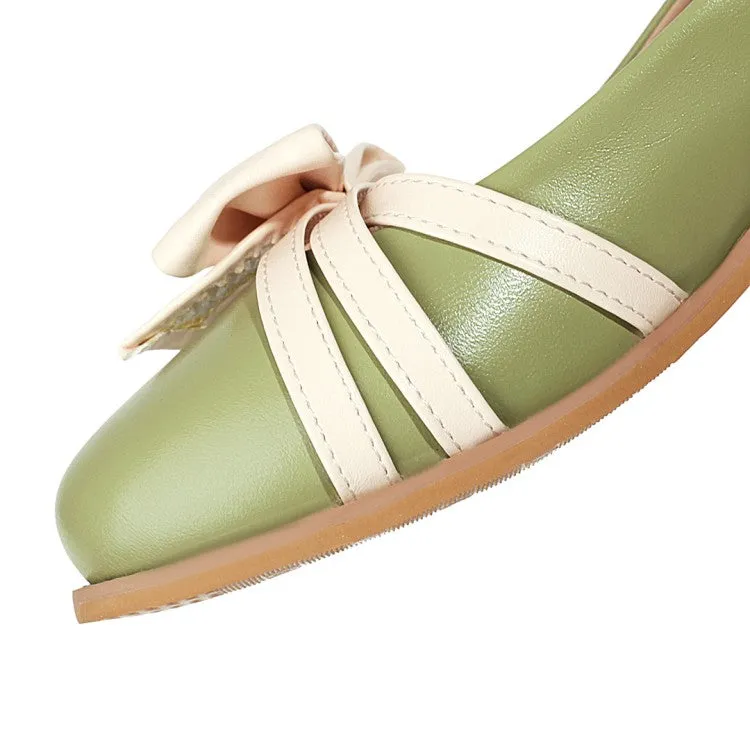 Women's  Bow Tie Flats Mary Jane Shoes