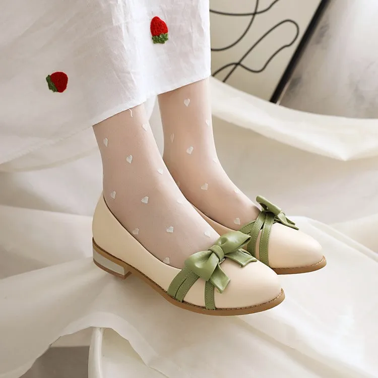 Women's  Bow Tie Flats Mary Jane Shoes