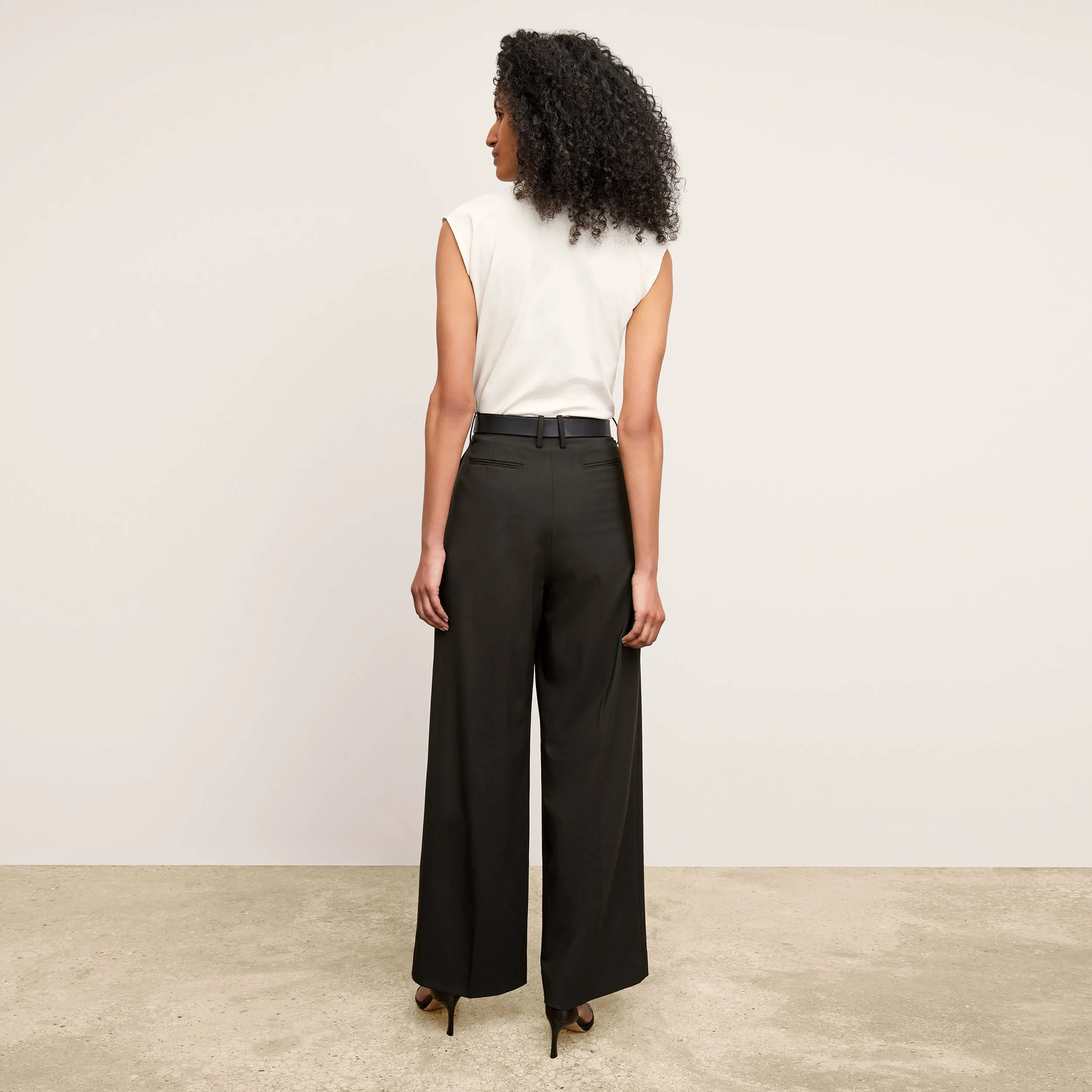 Zuri Pant - Washable Wool Twill :: Black